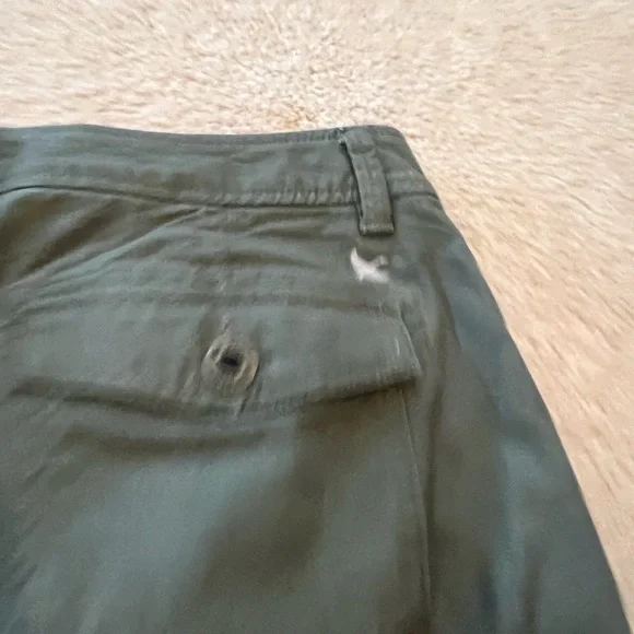 Eddie Bauer lined  Olive Chinos with Red Plaid flannel lining - Picture 8 of 15